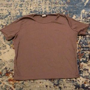 Fashion Nova crop top lilac open back shirt